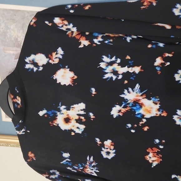 Beautiful Abstract Print Career Top 2xl Formal Party Work Artsy - Picture 11 of 11